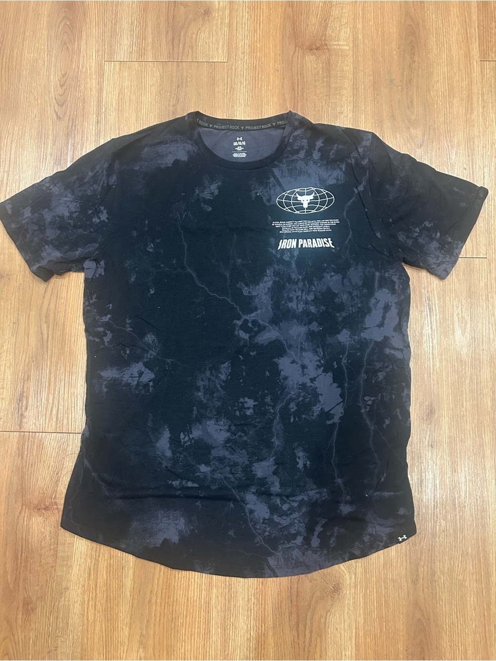 Under Armour Men’s Black Tie-Dye Iron Paradise Graphic Tee